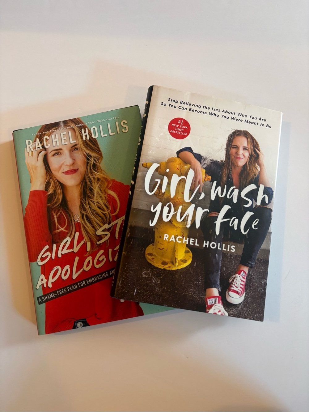 Rachel Hollis book bundle, Girl, stop apologizing and Girl, wash your face.